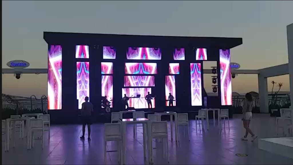 Suella Salon LED stage and terrace installation